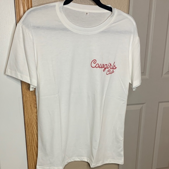 WESTERN White Cowgirls Club Graphic Print Tee Shirt Crewneck Short Sleeve - Picture 4 of 7